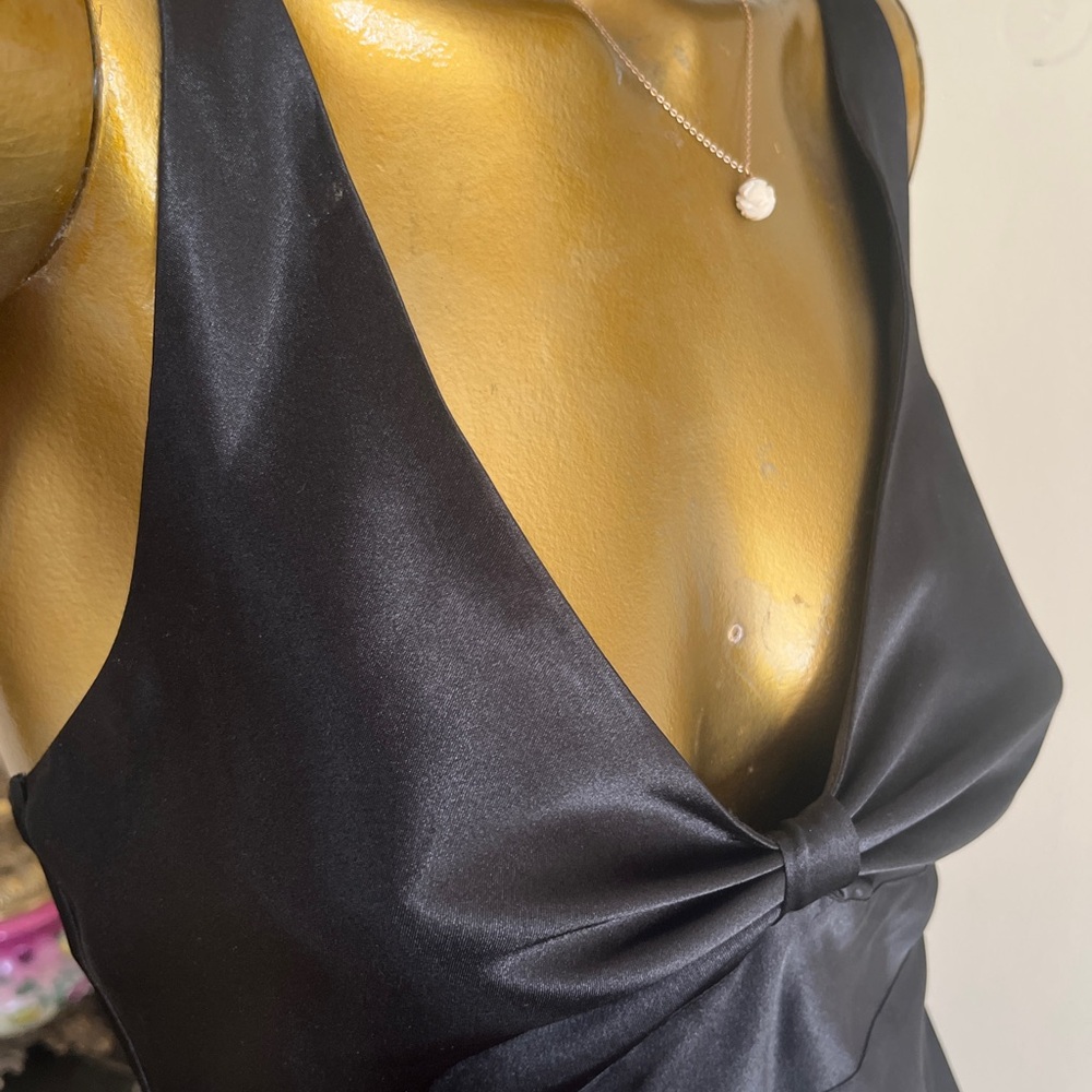 Vintage Jones New York Black Satin Chemise